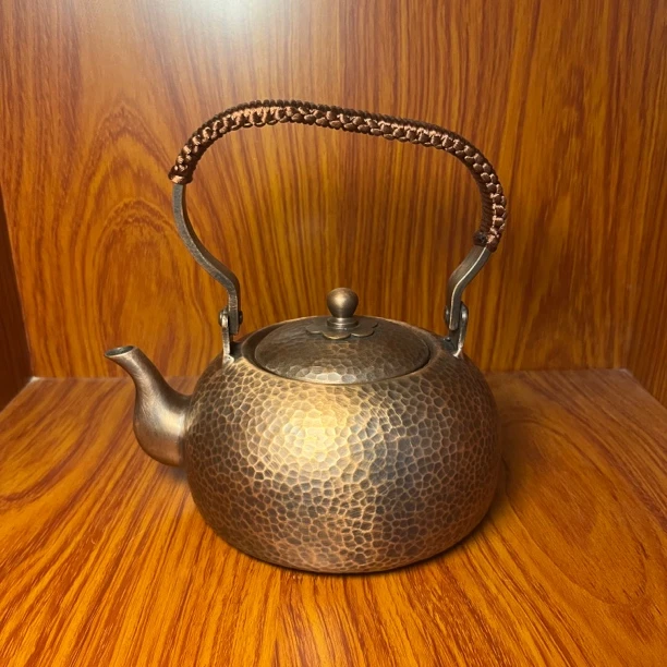 纯铜烧水壶2升加厚纯手工锤纹壶煮茶泡茶壶复古风便携式烧水壶
