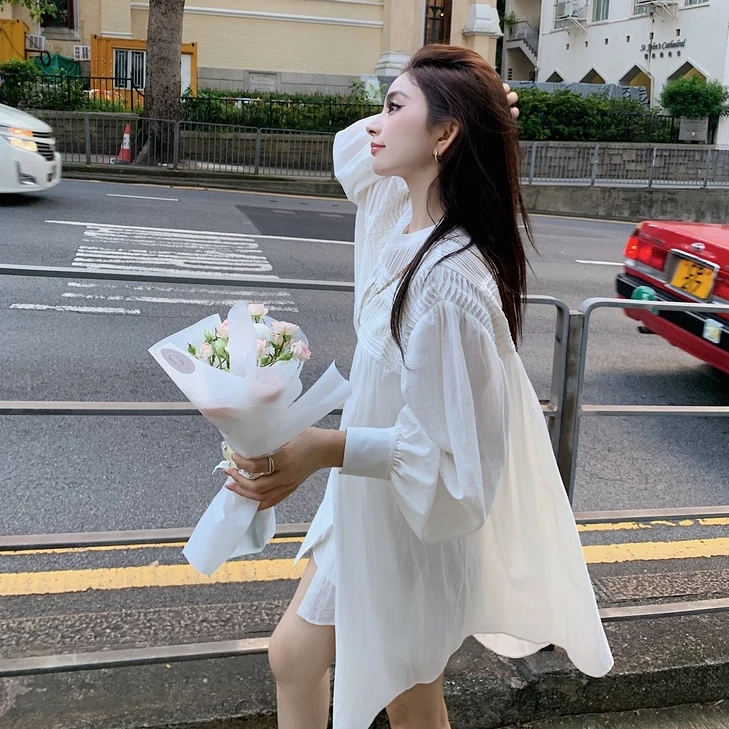 【Lilylikes】100棉巴厘纱 夏日薄款花边小衫法式薄款衬衫/连衣裙