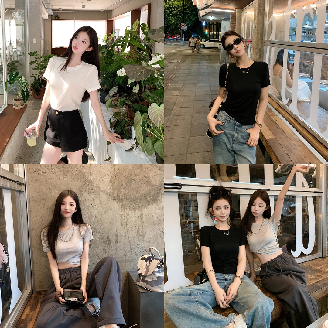 【LILYLIKES】獨家研制山羊绒/天丝云朵感细腻绵软極简短袖T