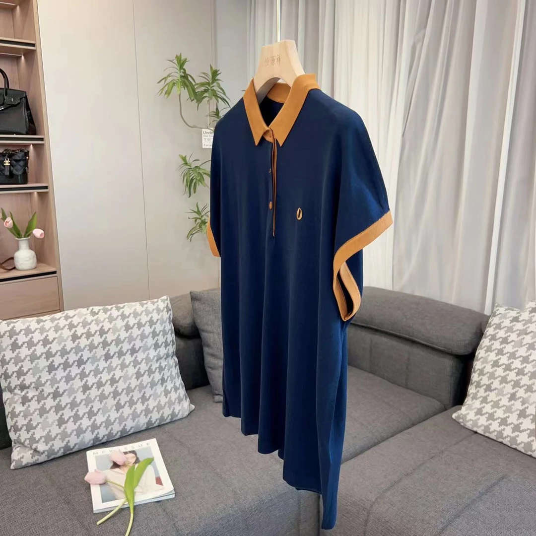 【美姐说】女翻领撞色T恤3553