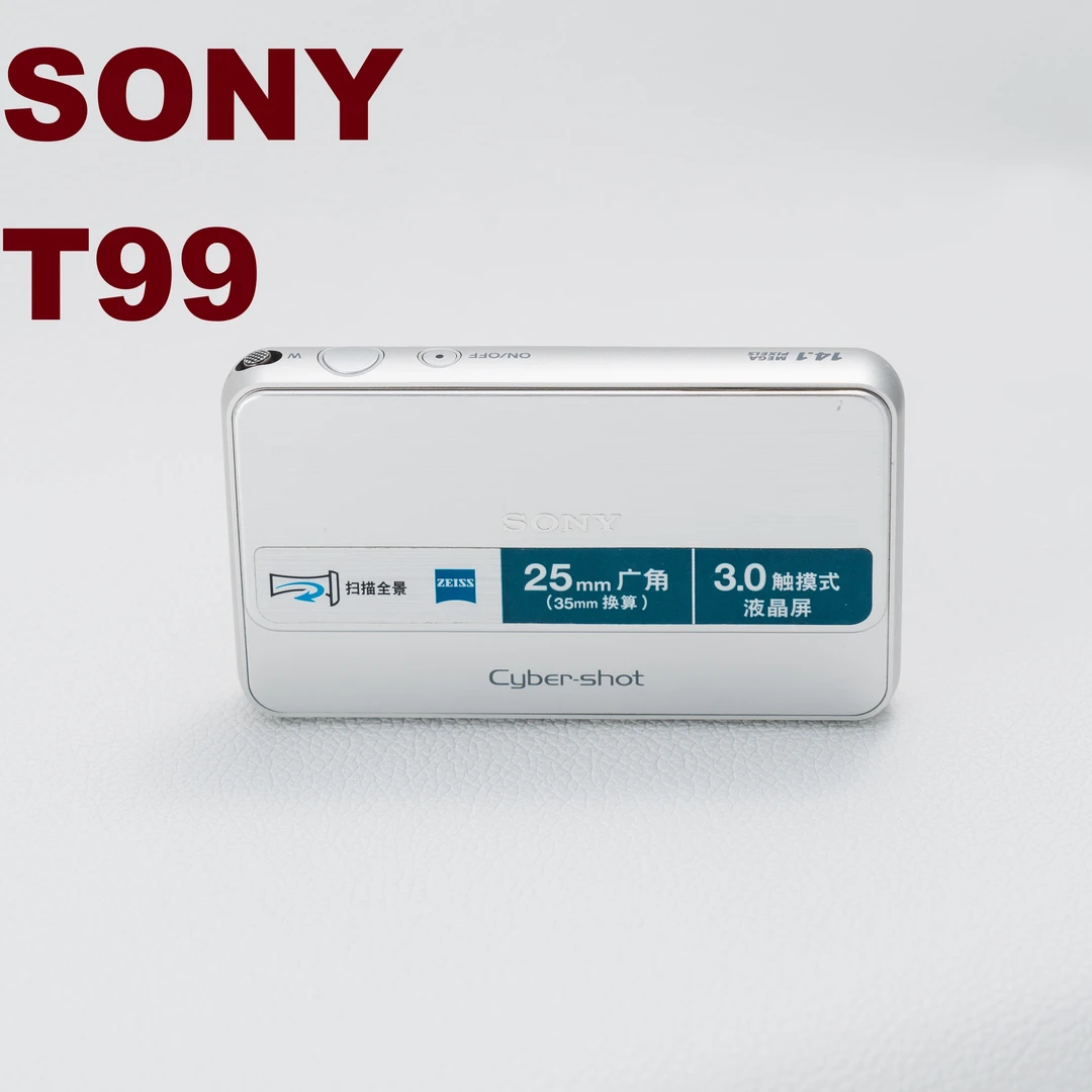 95新 Sony/索尼 T99 1400W像素滑盖触屏广角显脸小氛围感CCD