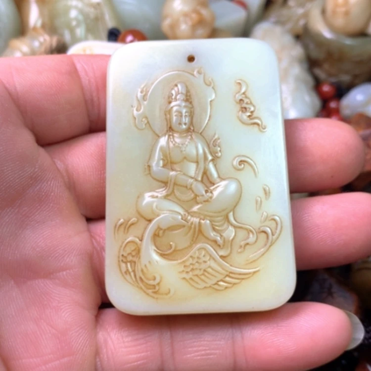 【闪购商品】和田玉挂件未镶嵌老*乐