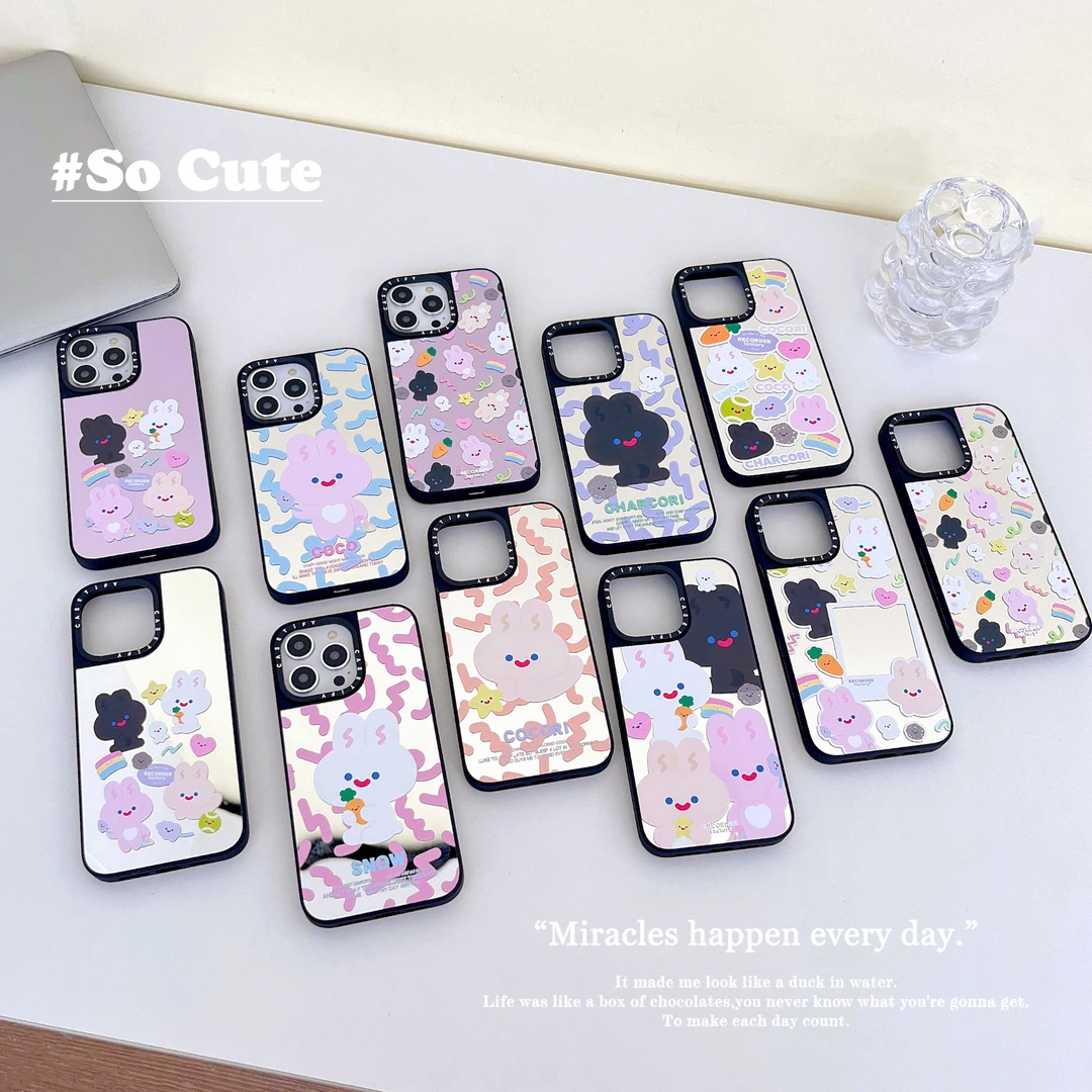 【新款RECORDER兔兔】CASE潮牌镜面苹果14pro手机壳iphone13/12防摔