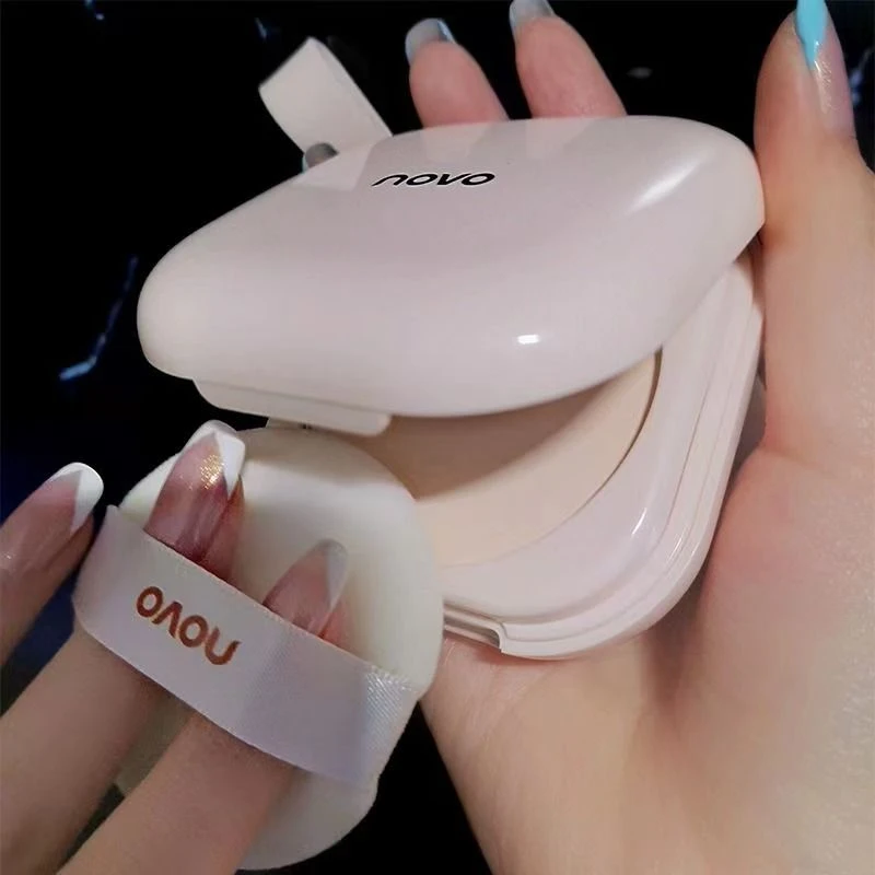 novo5440粉饼补妆不脱妆遮盖斑点不卡粉干湿两用哑光24小时防汗
