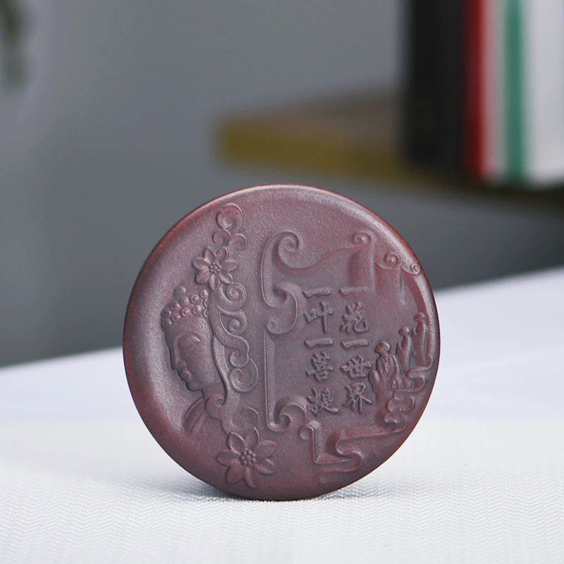 新款 一叶一菩提杯垫 紫砂 茶宠 手把件 摆件 S67 12 849