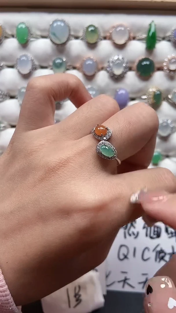 【闪购商品】翡翠戒指银S925镶嵌4444444