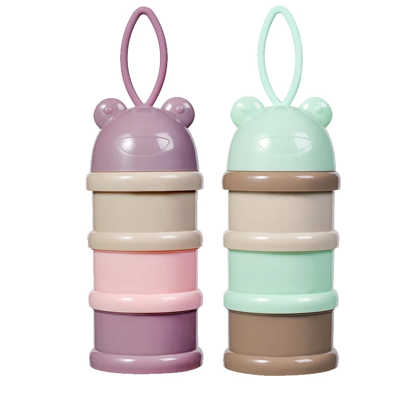 奶粉盒3层外出便携分装盒子婴儿辅食米粉米糊存储密封罐可爱学生