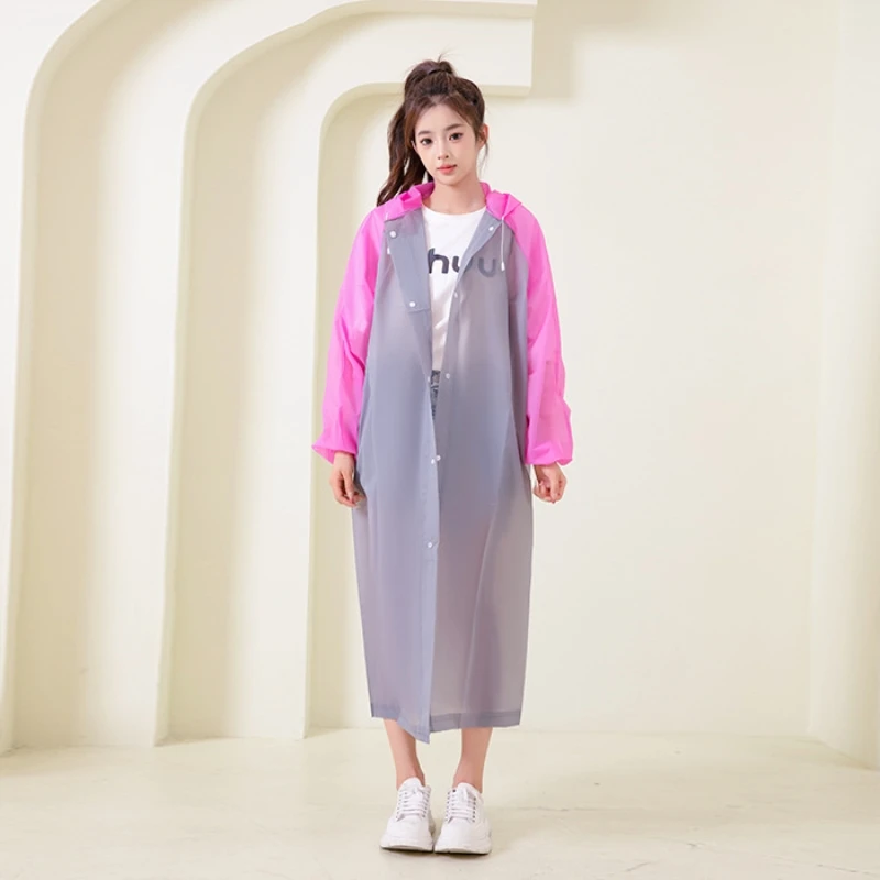 非一次性雨衣EVA成人款男女加长户外徒步旅游便携式连体雨衣儿童