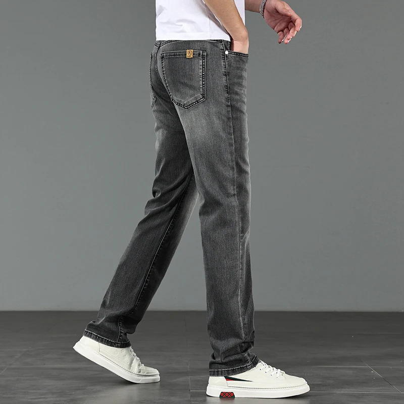 LEIGHZ/雷茨高端牛仔裤男士2023年新款直筒弹力夏天休闲长裤子