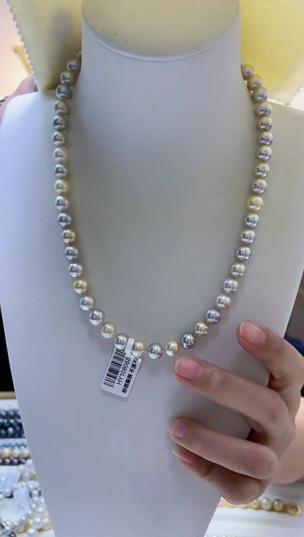 【闪购商品】海水珍珠颈饰银S925镶嵌真科研ss 8-8.5mm