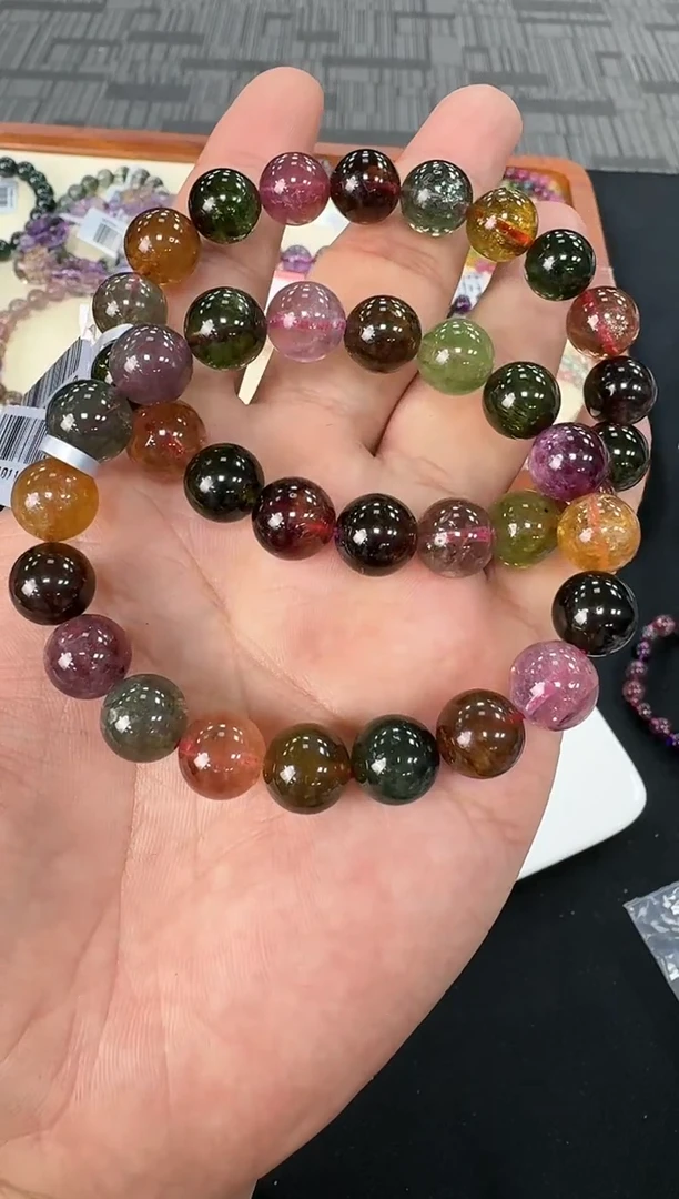 【闪购商品】碧玺手链未镶嵌匝1452   10mm多样性发一件