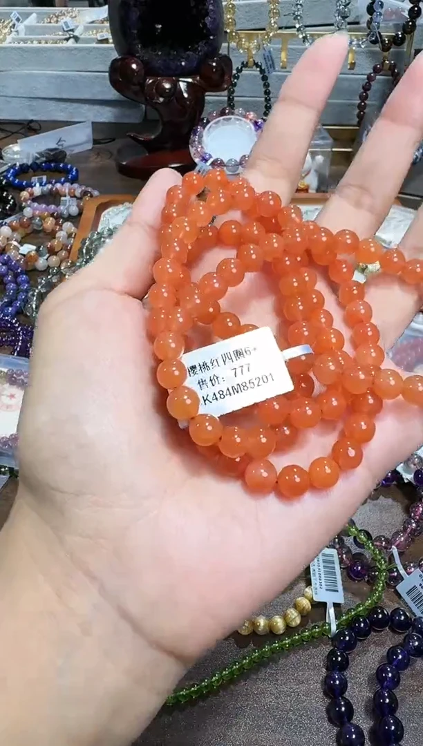 【闪购商品】南红玛瑙手链未镶嵌Y0835  约6mm