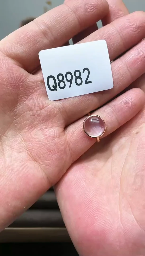 【闪购商品】水晶戒指足银镀金镶嵌Q8982
