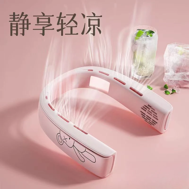 迪士尼便携式USB小型随身超长续航强力风扇超静音户外挂脖小风扇