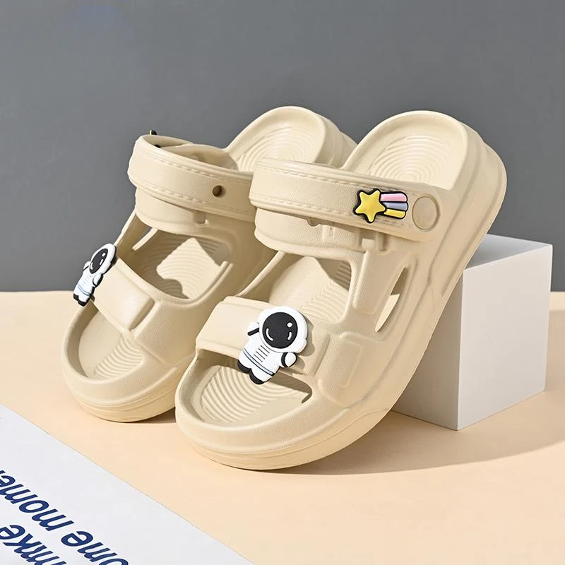 男童凉鞋儿童凉拖鞋2025夏新款中大童男宝宝室内太空人踩屎感软底