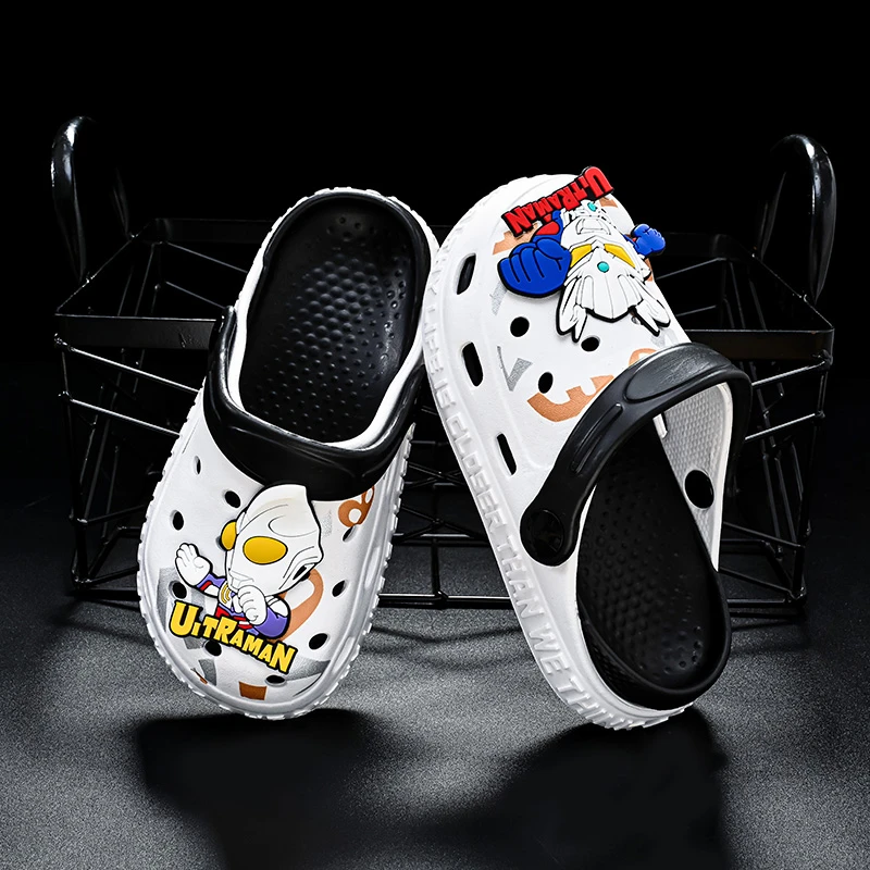 儿童洞洞鞋男童2025夏季新款防滑软底中大童宝宝拖鞋男孩沙滩鞋