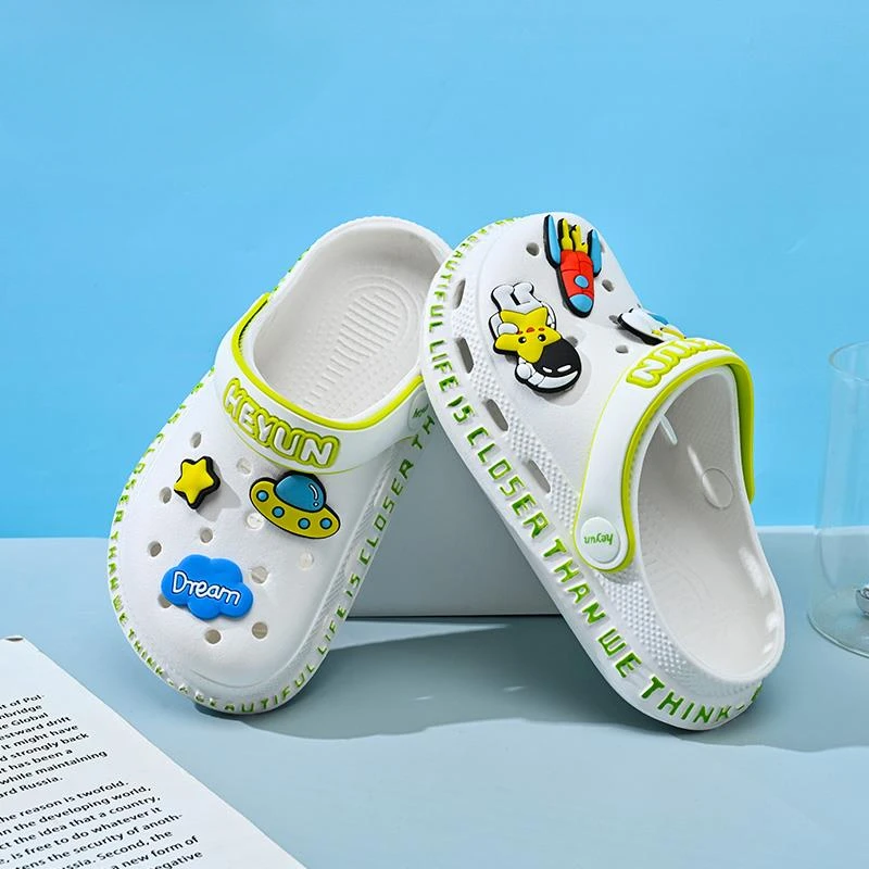 儿童凉鞋男童洞洞鞋夏季外穿男孩拖鞋防滑小孩宝宝包头中大童防臭