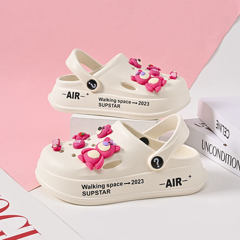 儿童洞洞鞋女童拖鞋夏季新款防滑中大童宝宝凉拖鞋外穿沙滩鞋女孩