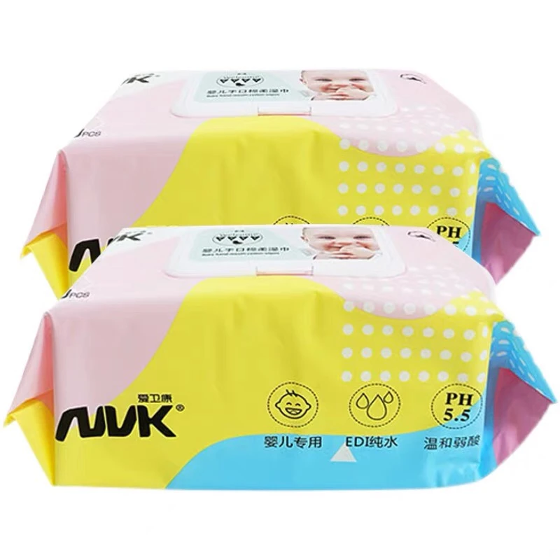 爱卫康湿巾婴儿手口棉柔湿巾100抽大包湿巾大包新生儿亲肤一次性