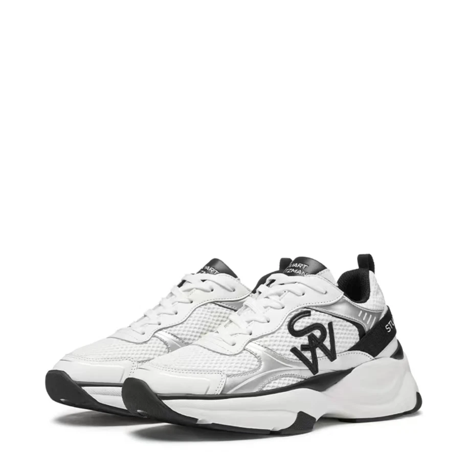 【哈尔滨SW】SW TRAINER白/黑/灰 网面/牛皮拼接运动鞋