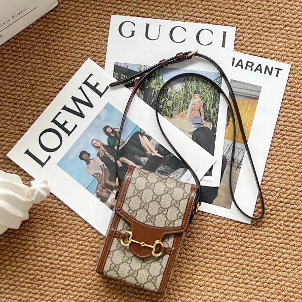 95新 GUCCI/古驰 Gucci1955老花手机包斜挎包时尚7753381