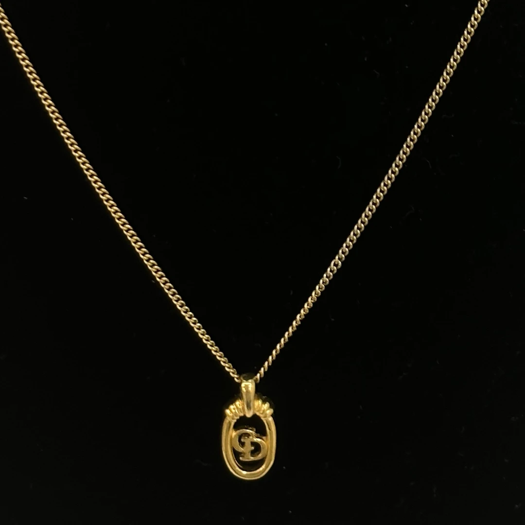 95新 Dior/迪奥 金色经典CD字母项链