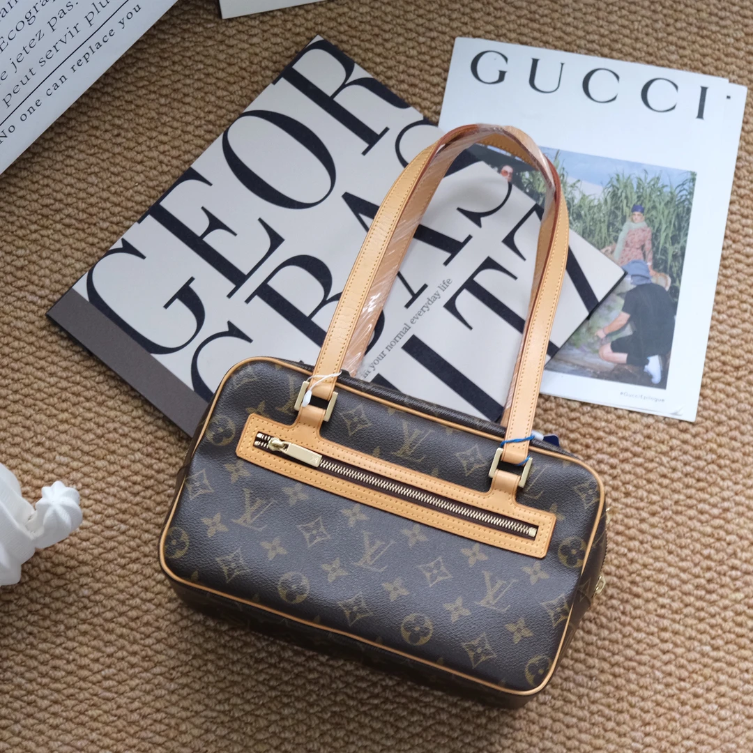 95新 LouisVuitton/路易威登 LV老花中号开口笑单肩包4014300