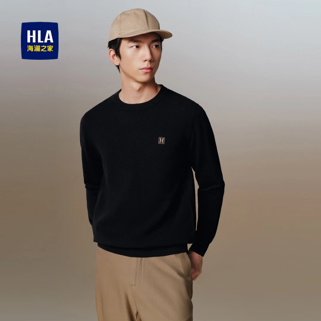 HLA/海澜之家【龙行大运 好运连连】舒适柔软时光系列长袖针织衫