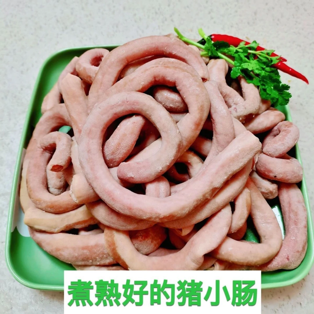 新鲜全熟土猪小肠苦肠粉肠农家十二指肠火锅烧烤冷冻食材批发商用