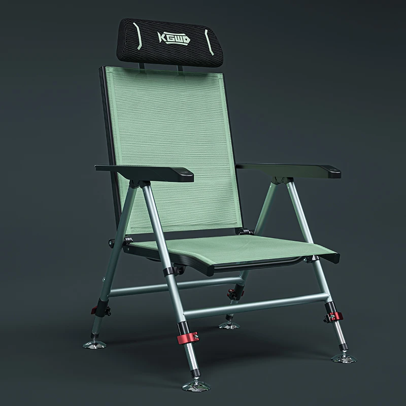 空钩悟道全地形钓椅伸缩靠背轻便钓鱼椅休闲台钓便携折叠钓凳渔具