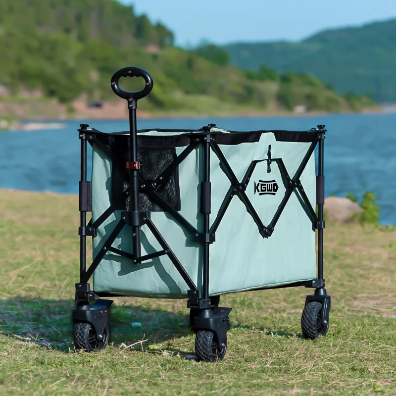 空钩悟道户外露营车可折叠野餐手推车大容量营地儿童可躺拖车