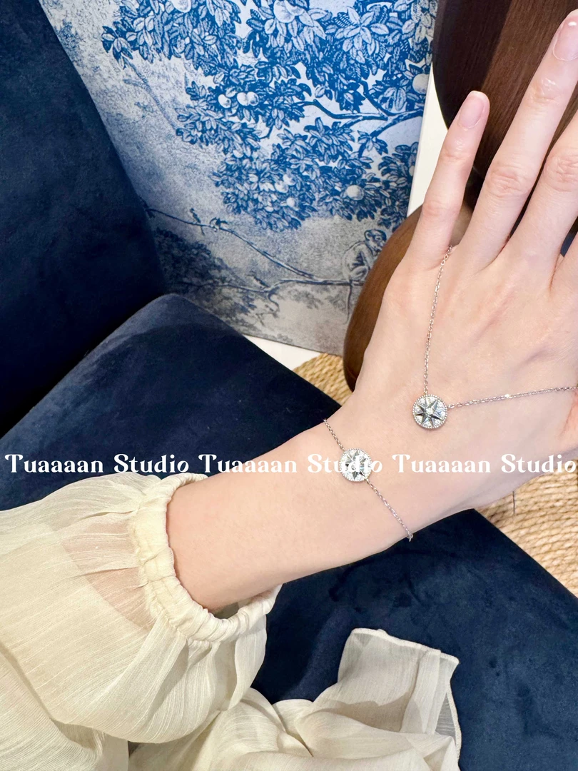 坠链均925银 TUAAAAN"幸运八芒星"小众手工镶嵌百搭拼接项链