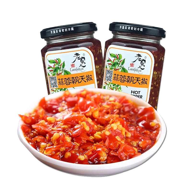 LaoShiRen/老实人剁辣椒酱榨菜特辣下剁椒丰城蒜蓉原味