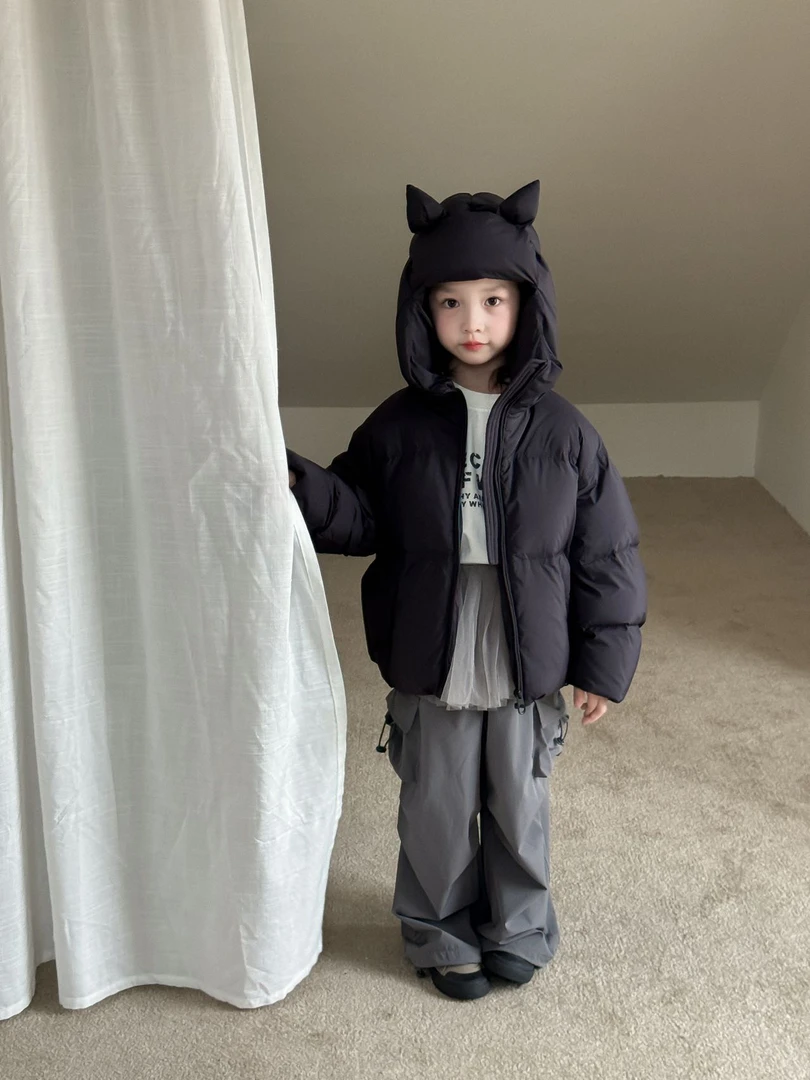 24年新款90白鸭绒 小恶魔 男女同款童装羽绒服KX-7617