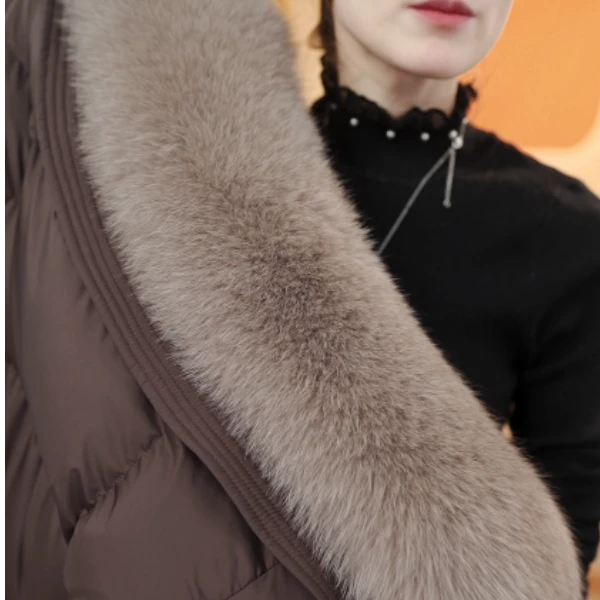 X9794【出口】2025新款高级鹅绒羽绒服外套（毛领可拆卸）