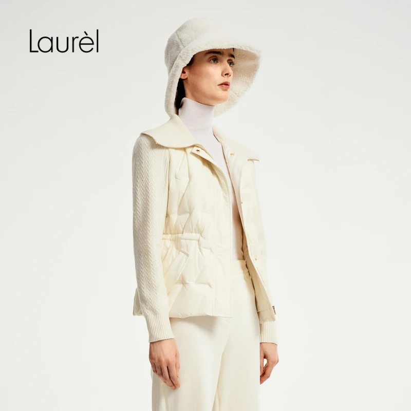 Laurel秋冬新款针织拼接鹅绒羽绒休闲时尚外套LWD353L02000