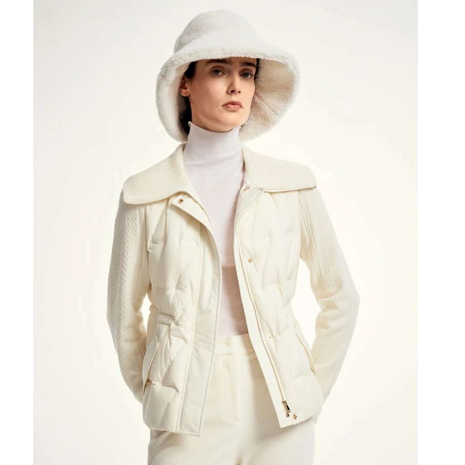 【白鹅绒】Laurel劳芮秋冬新款针织羽绒外套女LWD353L02000