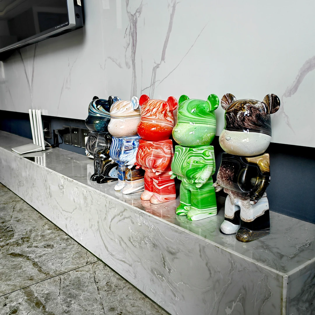 成品定制流体熊摆件暴力熊28CM潮流时尚客厅氛围感仪式感格调摆设