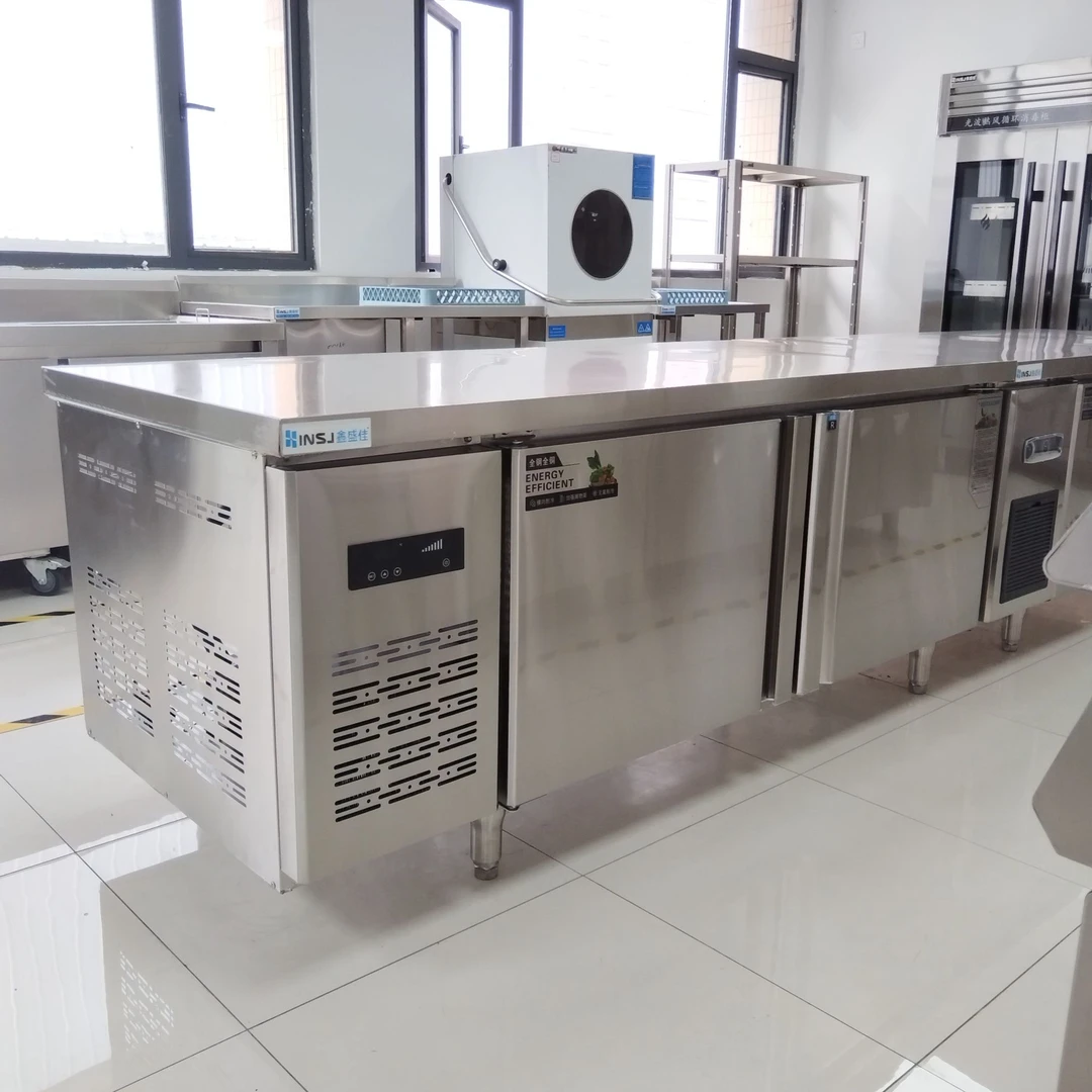 工厂直销全钢铜管冷藏工作台保鲜冷冻双温商用厨房冰箱奶茶冷饮