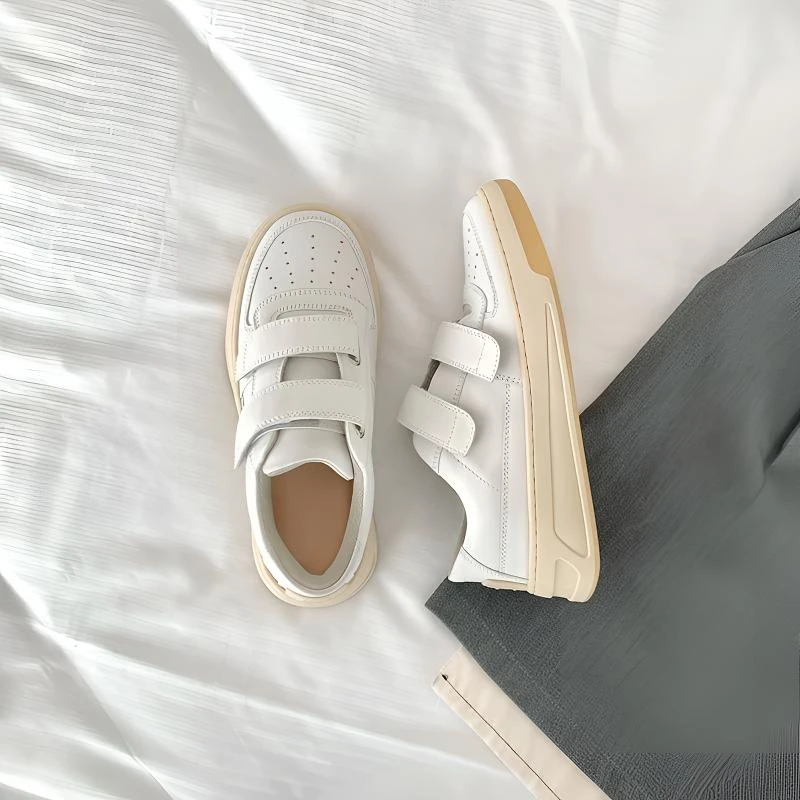 【茵茵家】笑脸女孩~Acn*魔术贴厚底运动休闲鞋女小白鞋板鞋秋新款