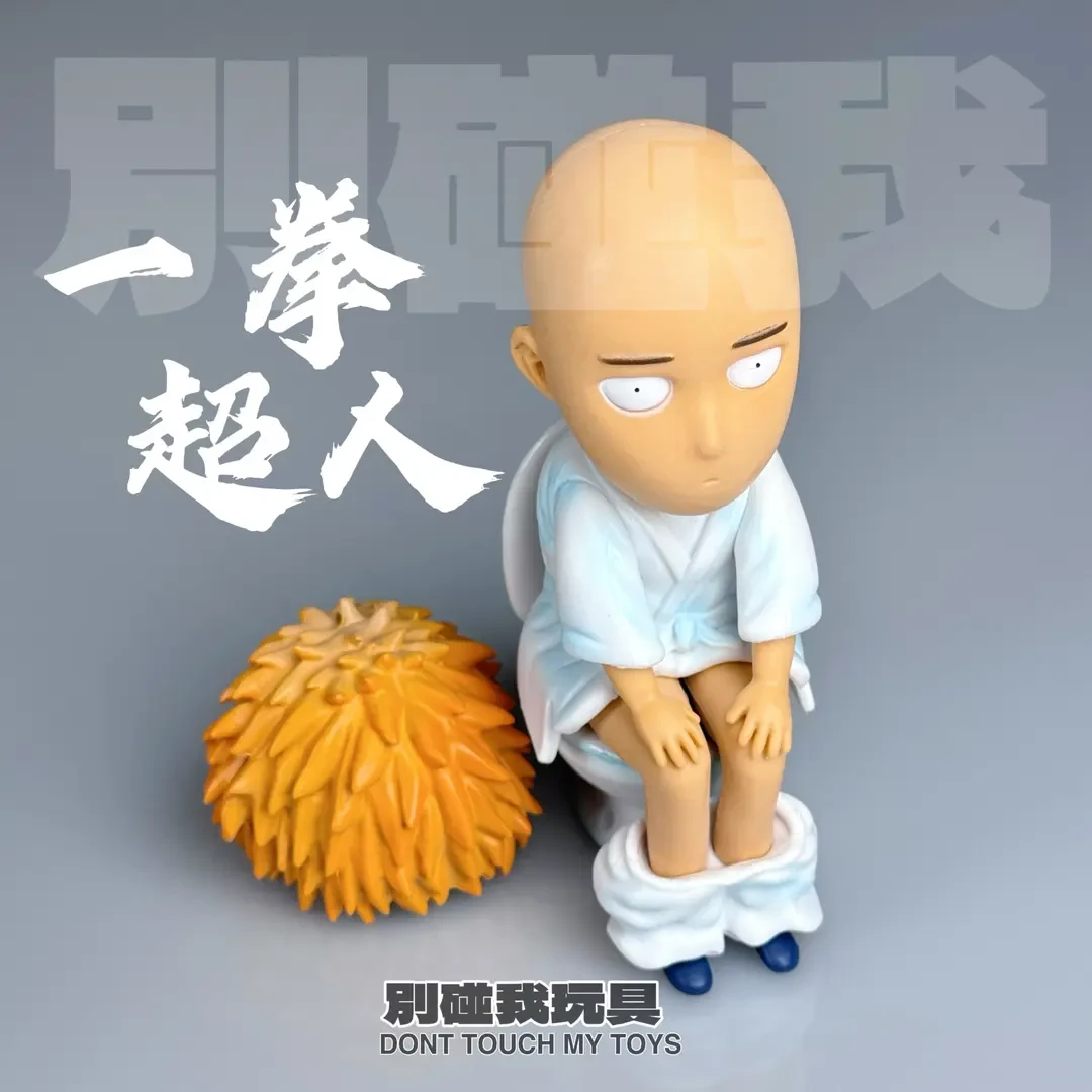 潮玩一拳GK超人系列 埼玉老师光头蹲马桶造型 手办摆件创意约15CM