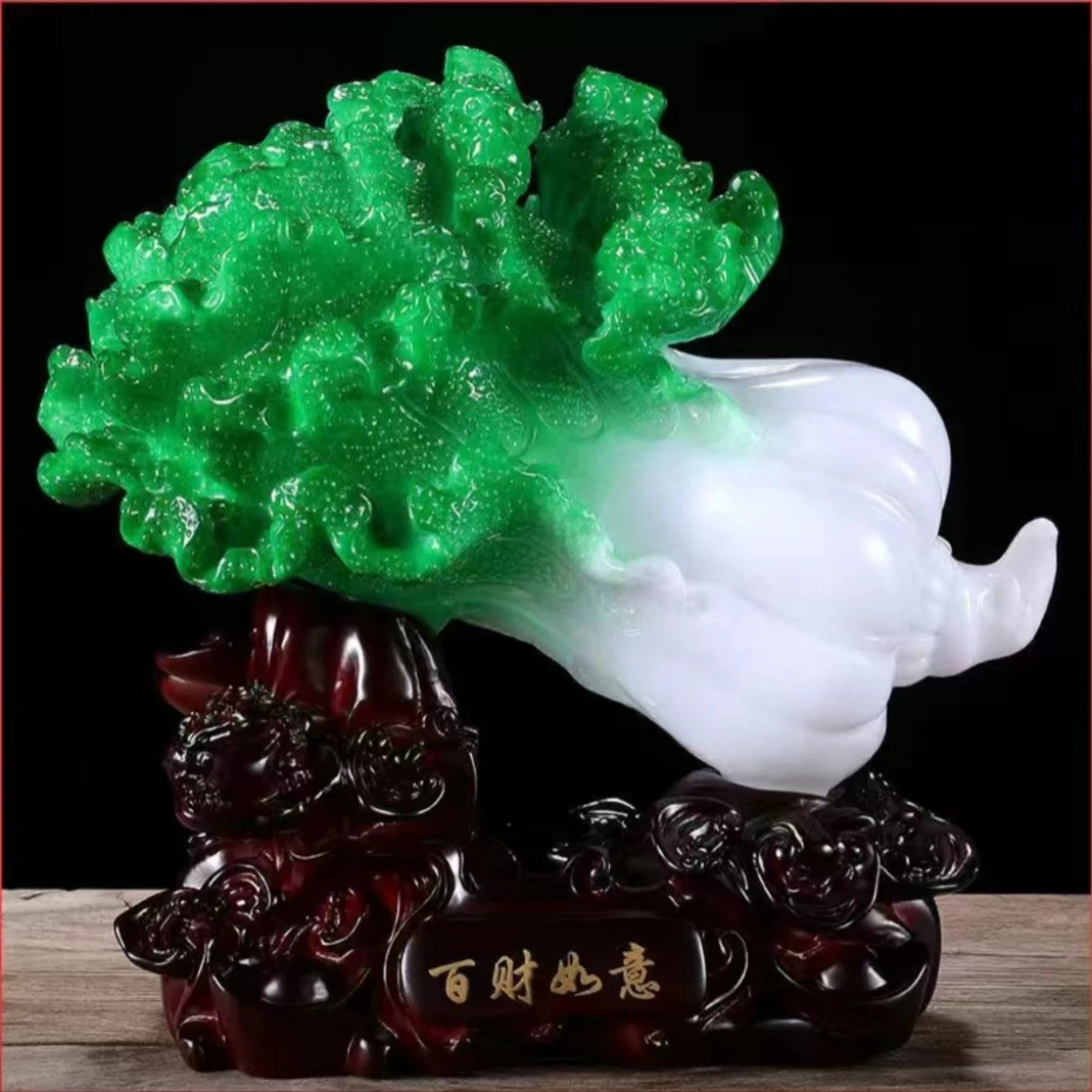 工艺品白菜家居摆件桌面书桌树脂家居摆件收银中式个性10**6*10