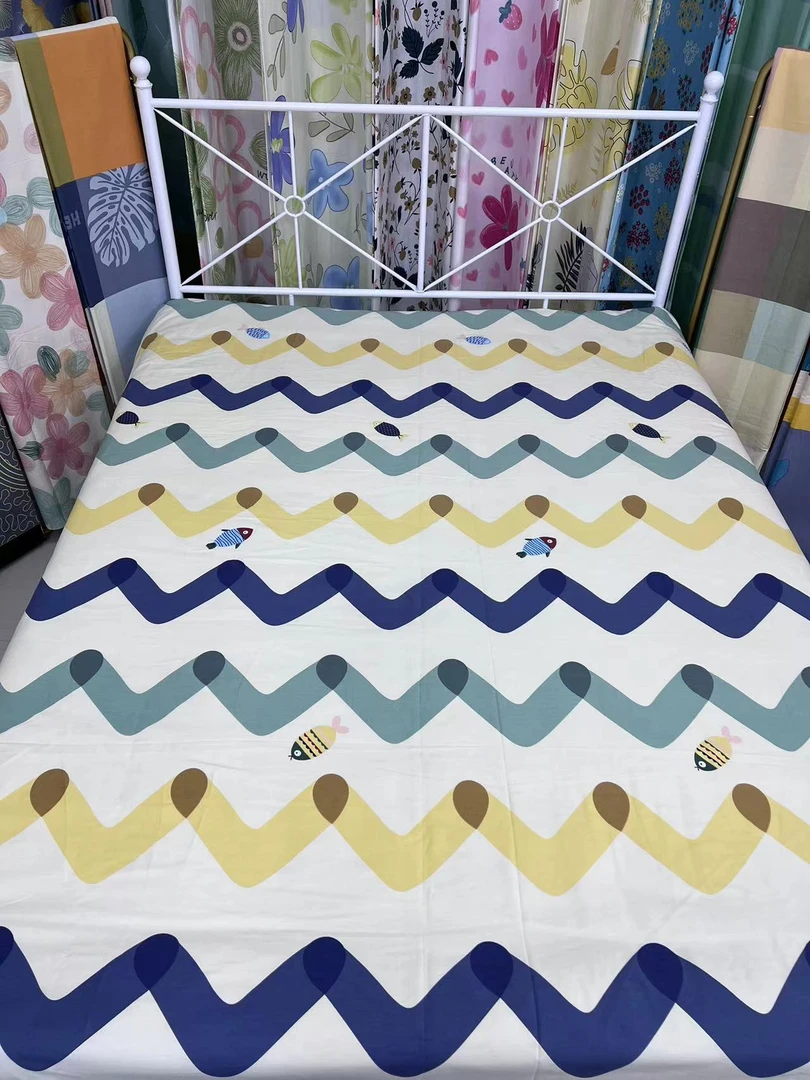 双人床单2m*2.4m-卡通鱼恋（磨毛亲肤柔软）