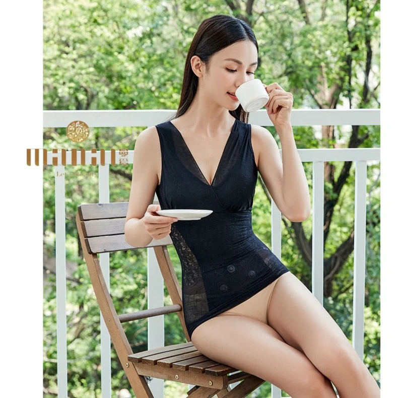 MANAI/曼爱可拆卸带胸垫舒适贴身背心轻奢蕾丝束身内衣2209无痕