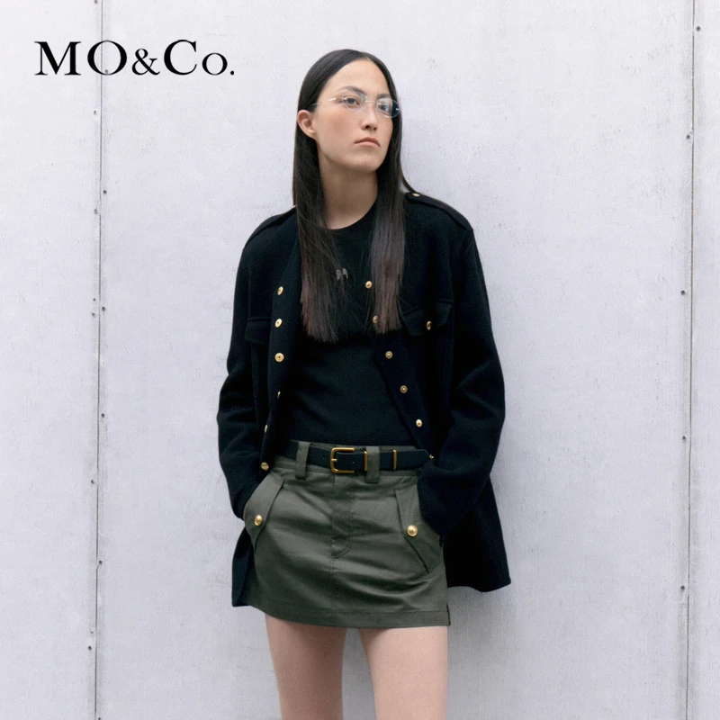 【防寒】【美丽诺绵羊毛】MOCO秋毛呢外套MBC3COTT05