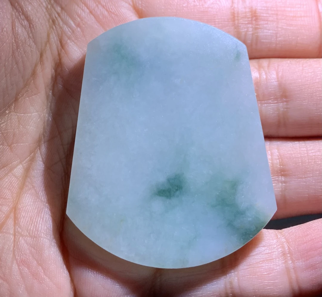 【无事牌】缅甸天然A货翡翠毛货飘花特色无事牌大件