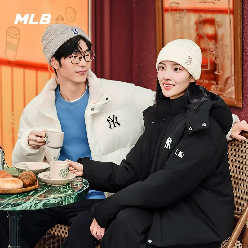 MLB羽绒服男装女装2024新款保暖休闲立领羽绒外套冬季3ADJM1646