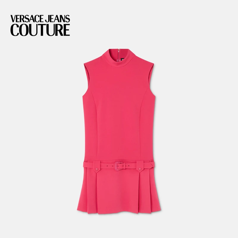 VERSACE JEANS COUTURE 女士Baroque百褶迷你连衣裙