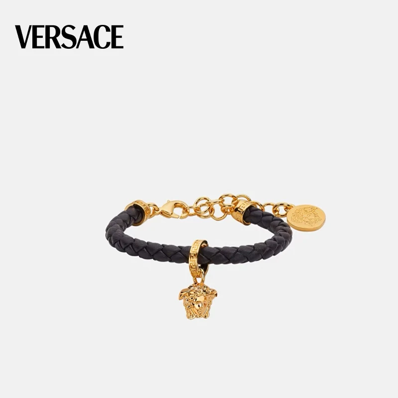 VERSACE/范思哲 Medusa美杜莎吊坠编制手链