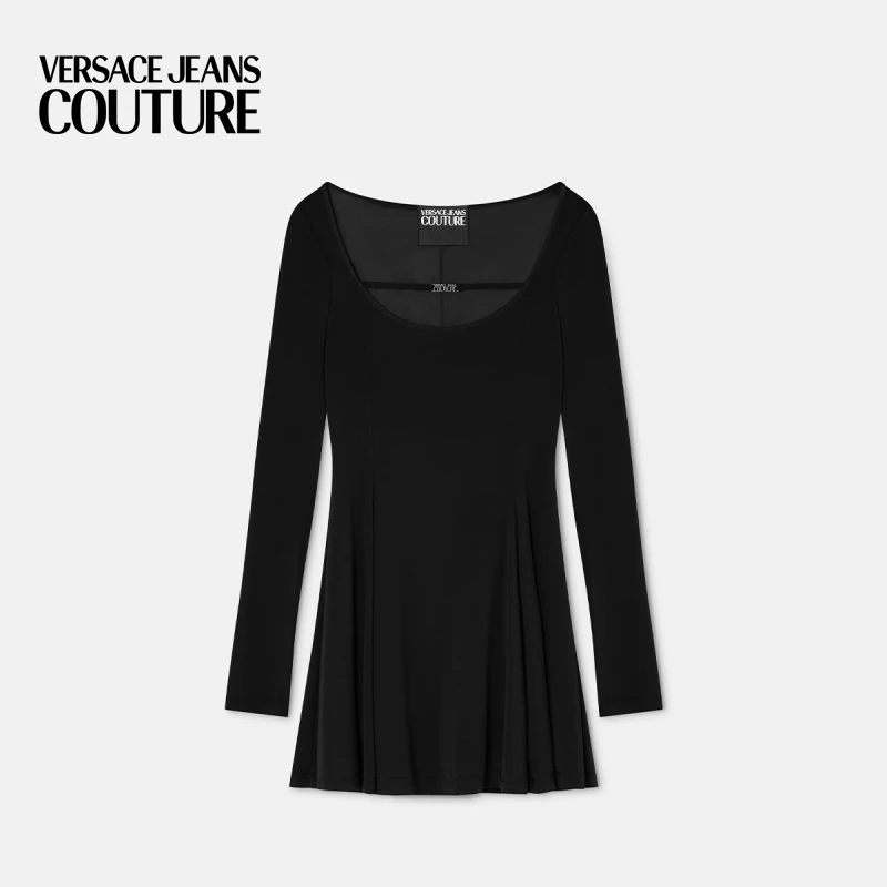 【早秋新品】VERSACE JEANS COUTURE 女士喇叭形迷你连衣裙